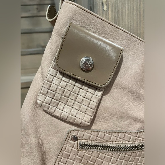 Vintage Taupe Leather Handbag - Picture 2 of 13